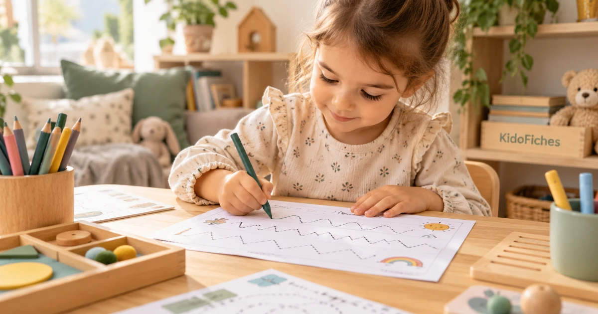 Couverture de l’article Premiers tracés en maternelle : activités maison pour préparer le geste d’écriture