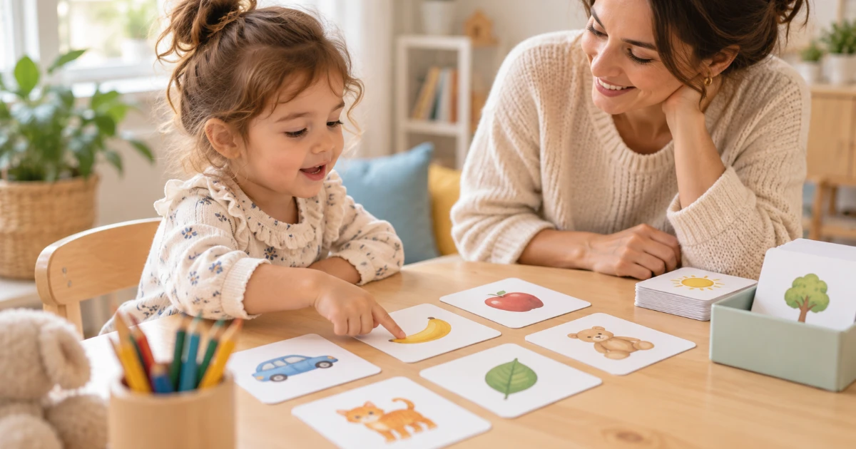 Couverture de l’article Cartes images sans texte : pourquoi les utiliser avant de demander à l’enfant de retrouver le mot ?