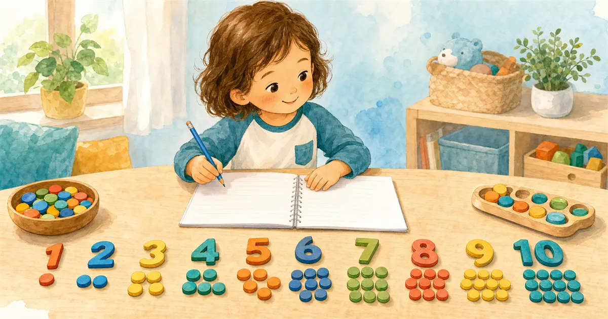 Couverture de l’article Comment apprendre à écrire les chiffres de 1 à 10 en maternelle ?