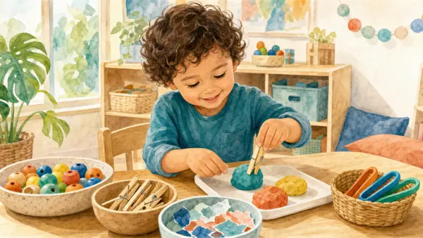 Couverture : Motricité fine maternelle : 15 activités maison qui préparent la main à écrire