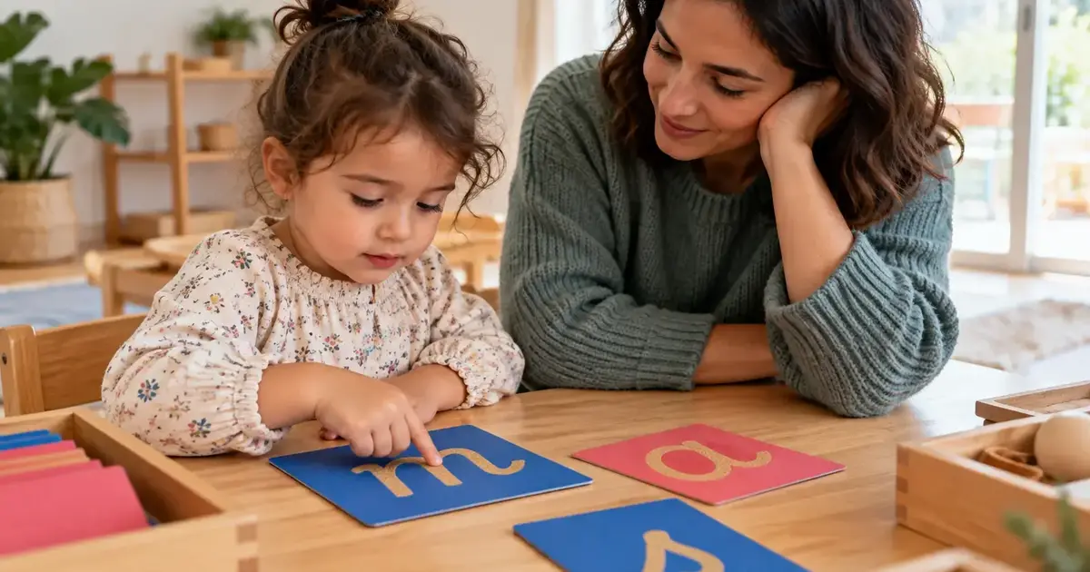 Couverture de l’article Lettres rugueuses Montessori : comment les utiliser à la maison pour préparer lecture et écriture