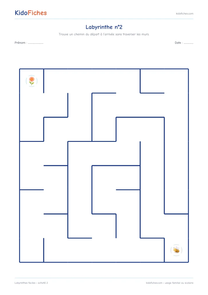 Activité 2 — Labyrinthes faciles