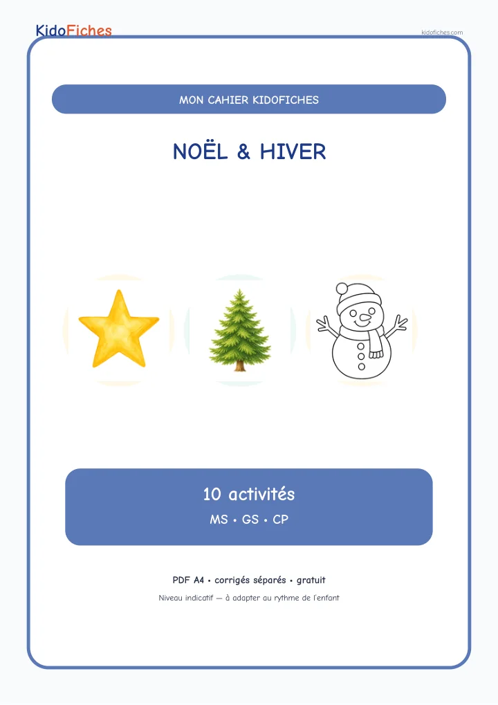 Couverture du Cahier de labyrinthes Noël et hiver