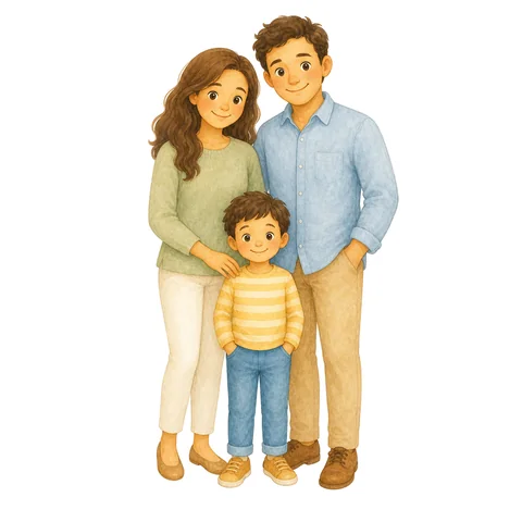 Illustration du mot famille