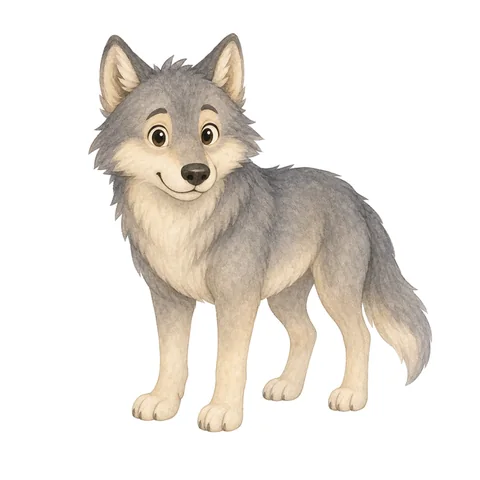 Illustration du mot loup
