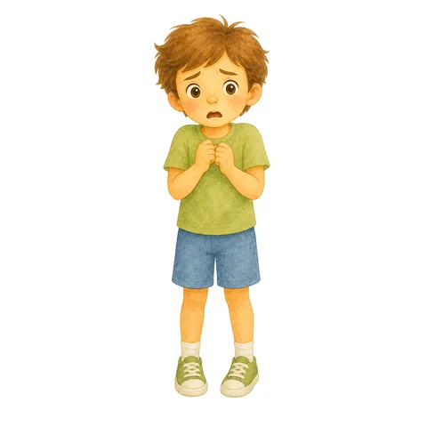 Illustration du mot peur