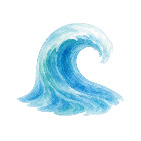 Illustration du mot vague
